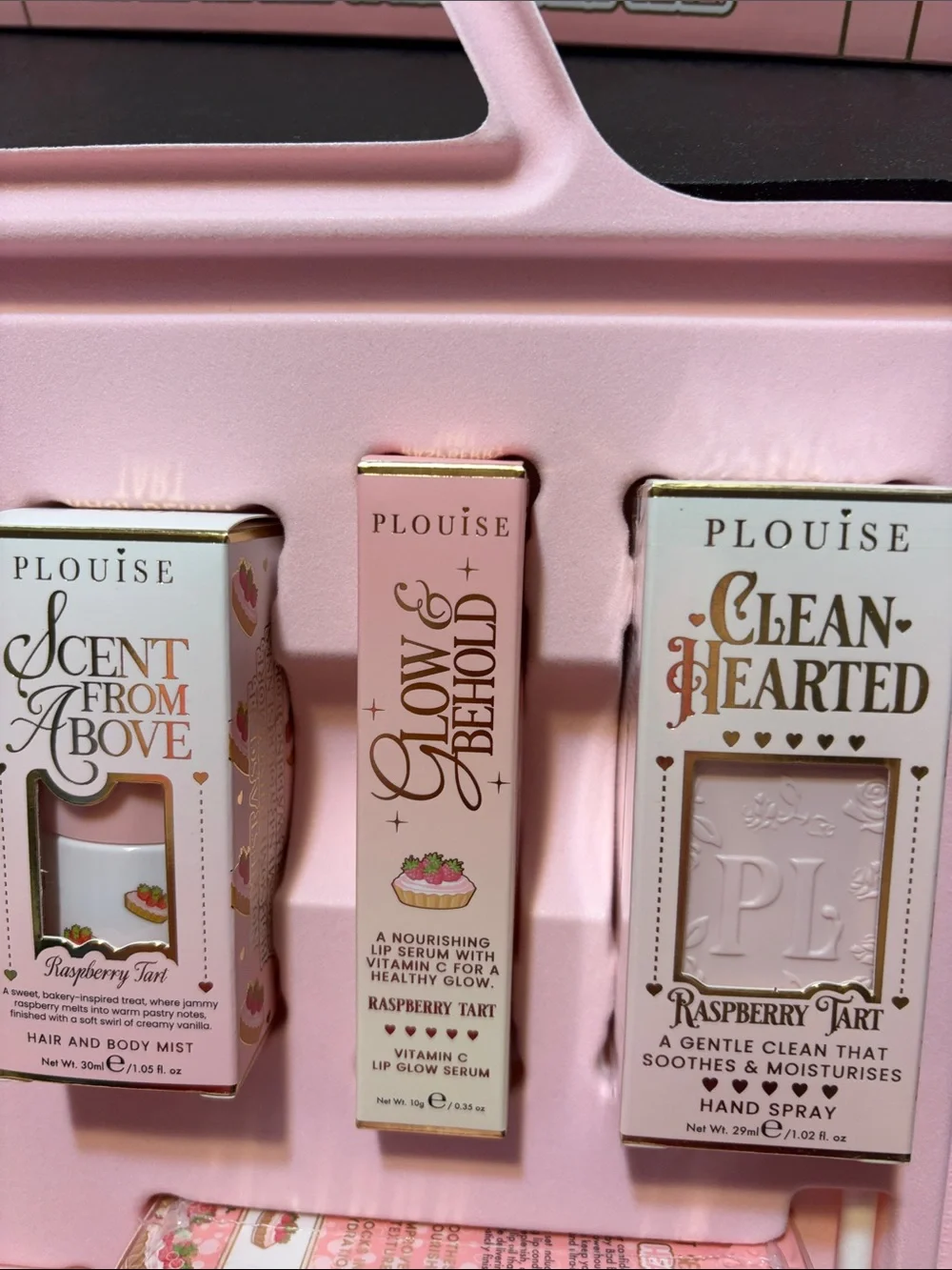 Plouise Skin Raspberry Tart — lip condition, lip oil, hair & body mist, removers